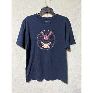 Pokemon Center 2020 Umbreon & Espeon Navy Shirt Size L